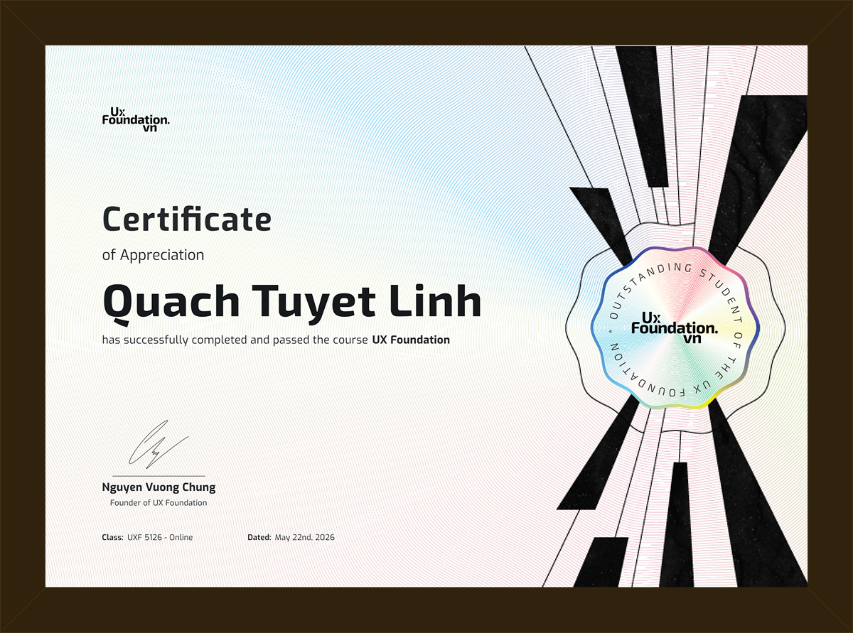 UX Foundation Certificate